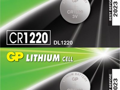 GP Lithium Button Cell CR1220 3V/36mAh 5-pack 656.252UK