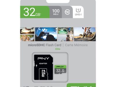 PNY Elite 32GB Micro SD Card w/Adapter CLASS10 U1