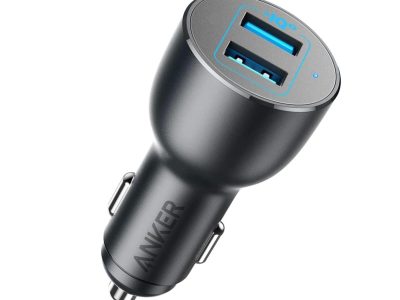 Anker PowerDrive III 2 Port 36W Alloy Car Charger Black