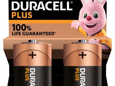 Duracell Alkaline D Plus Batteries 2pcs