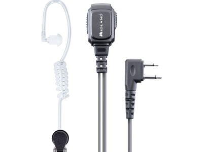 Midland MA21-L Earphone Mic with Spiral Cable for XT/G Series