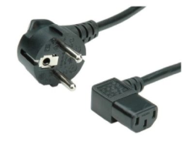GBC Power Cable Scuko 90 degrees to IEC 90 degrees Socket 1.8m