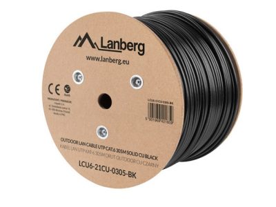 Lanberg CAT6 UTP CU Cable Outdoor 305m Black LCU6-21CU-0305-BK