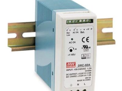 Meanwell DRC-60A DIN Rail Power Supply with UPS Function 12V 60W