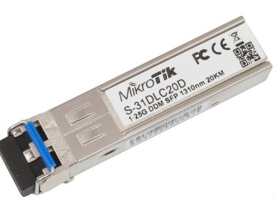 MikroTik S-31DLC20D 1.25G SFP Transceiver Dual LC 20km SM