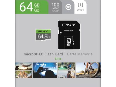 PNY Elite 64GB Micro SD Card With Adapter