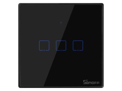 Sonoff T3 UK 3C WiFi Smart Wall Touch Switch Black