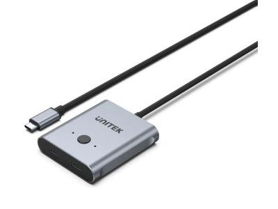 Unitek VC USB-C Splitter/Switch 4K 1-2 PD100W D1078A