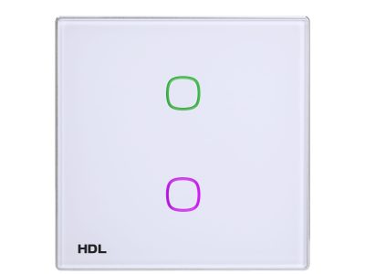 HDL iTouch Series 2 Buttons Touch Panel, White M/TBP2.1-A2-48