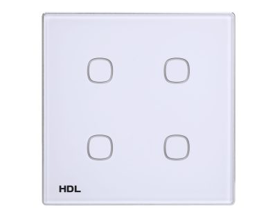 HDL iTouch Series 4 Buttons Touch Panel, White M/TBP4.1-A2-48