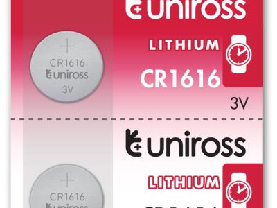 Uniross CR1616 Button Cell Lithium Battery (5pack)