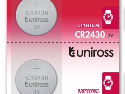 Uniross CR2430 Button Cell Lithium Battery (5pack)