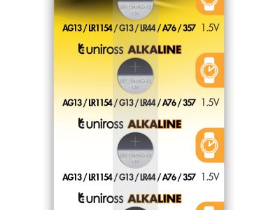 Uniross LR754 AG5 LR48 Alkaline Coin Battery (5pack)