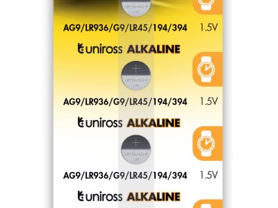 Uniross LR936 AG9 LR45 Alkaline Coin Battery (5pack)