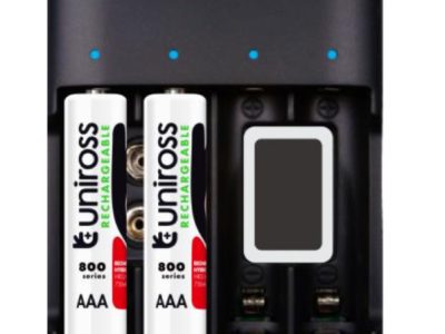 Uniross UCU004A USB Compact Multi Charger with 4x AA 2100 Batteries