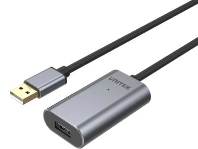 Unitek UCE USB-A 2.0 Active Extension Cable Alum 10.0m Y-272