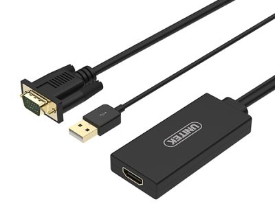 Unitek Y-8711 VGA to HDMI Cable with Audio