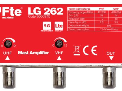 FTE LG262 LTE2 UHF/VHF Mast Amplifier 24dB