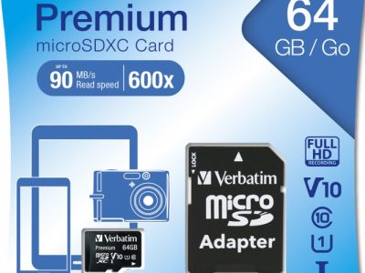 Verbatim Micro SD Card+Adapter Class10 U1 64GB