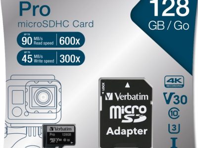 Verbatim Micro SD Card+Adapter Class10 U3 128GB