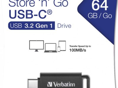 Verbatim USB Drive 3.1 Keypad Secure USB-C AES Encryption 64GB