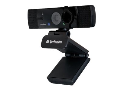 Verbatim Webcam 4K Autofocus Wide Angle with Dual Microphone AWC-03