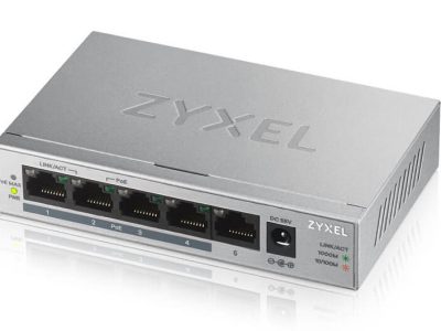 Zyxel 5 Port Gigabit PoE Switch, 4 x PoE, 60W GS1005-HP