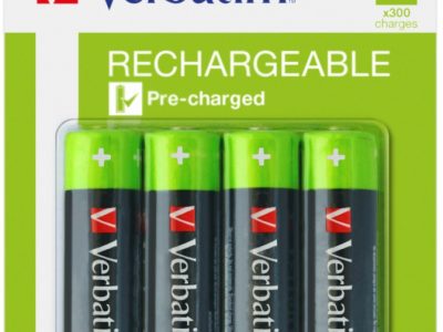 Verbatim Rechargeable AA 4pcs Batteries