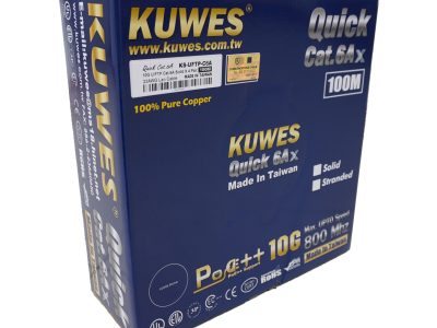 Kuwes CAT6A FTP Pure Copper Indoor 100m Grey