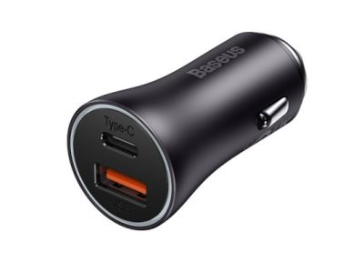 Baseus Car Charger U+C 60W Golden Contactor Max Dark Gray