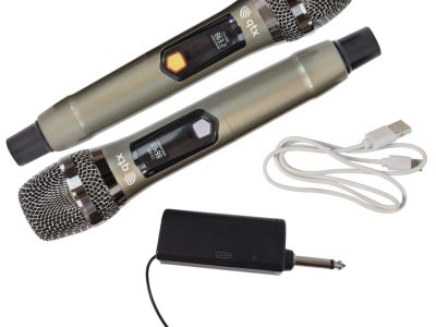 QTX J-MIC Dual UHF Handheld Wireless Microphones 171.824UK