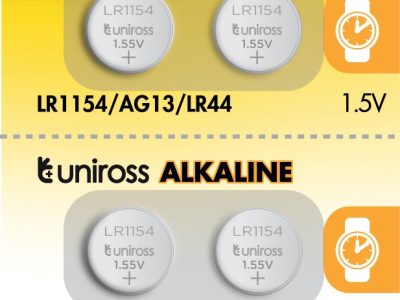 Uniross Alkaline-Coin LR1154 AG13 LR44 Battery (10pack)