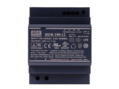 Meanwell HDR-100-12 DIN Rail PSU 12V 100W