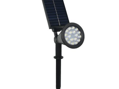 REXER Outdoor Multicolor RGBW IP65 LED Solar Spotlight with Spike 1200mAh