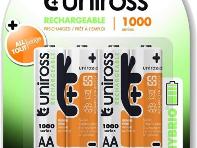 Uniross Rechargeable AA 1000 Hybrio Batteries 4 Pcs